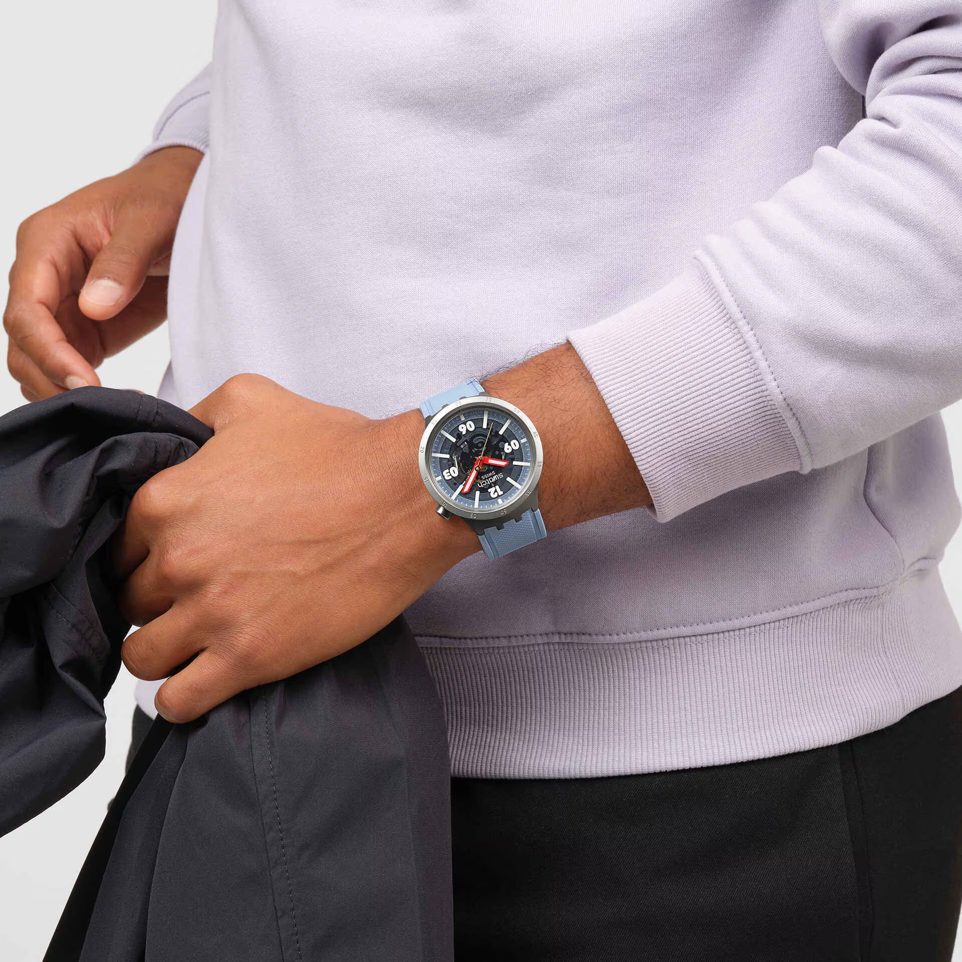 Swatch Big Bold Irony Moment – Vista angolata orologio oversize Irony – SWATCH