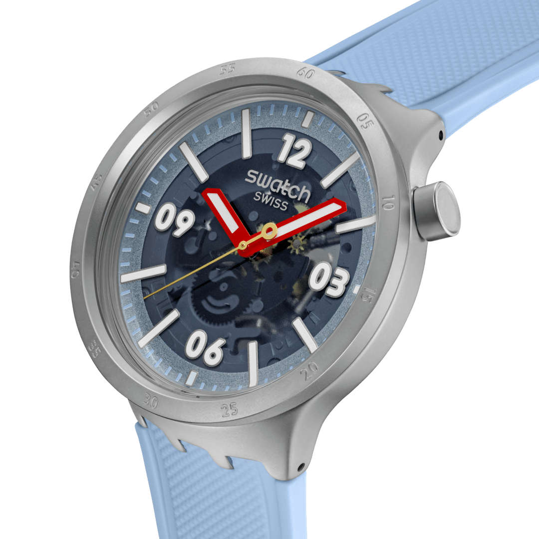 Swatch Big Bold Irony Moment – Vista laterale cassa oversize acciaio – SWATCH