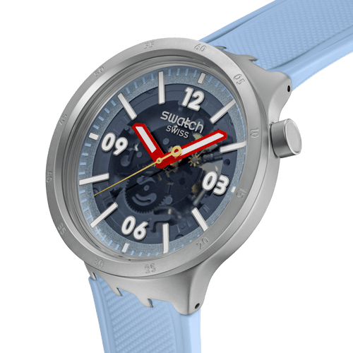 Swatch Big Bold Irony Moment – Vista laterale cassa oversize acciaio – SWATCH