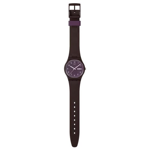 Swatch Gent SO29K105 Weaving Wonders – Orologio uomo quadrante texture intrecciata, vista frontale su sfondo bianco – CICCO Gioielleria