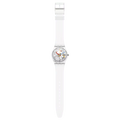 Swatch Clearly Gent – Orologio trasparente Gent, vista frontale su sfondo bianco – CICCO Gioielleria
