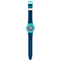 Swatch SO28L400 – Orologio turchese biosourced con quadrante multicolore su sfondo neutro