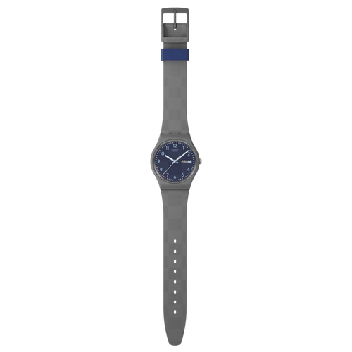 Swatch Gent SO29K103 Tile Dial – Orologio uomo quadrante effetto piastrella, vista frontale su sfondo bianco – CICCO Gioielleria