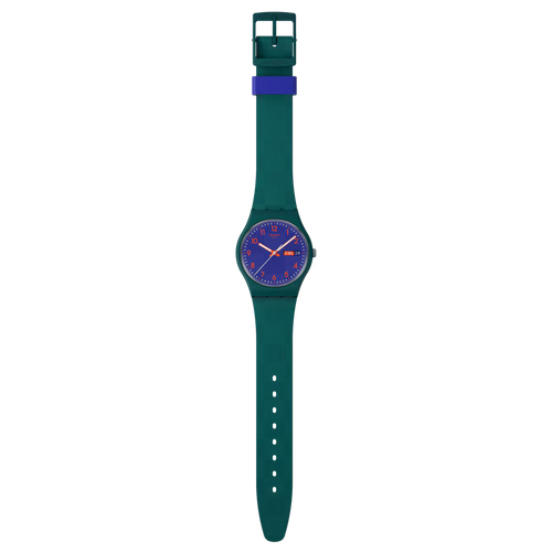 Swatch Gent SO29K101 Pattern Formation – Orologio uomo quadrante geometrico, vista frontale su sfondo bianco – CICCO Gioielleria