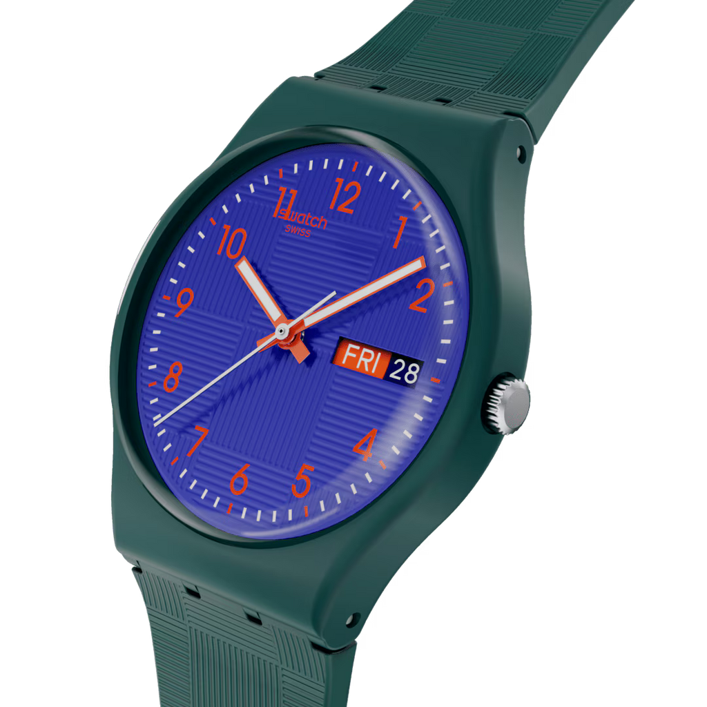 Swatch Gent SO29K101 Pattern Formation – Vista laterale cassa Gent con cinturino – SWATCH
