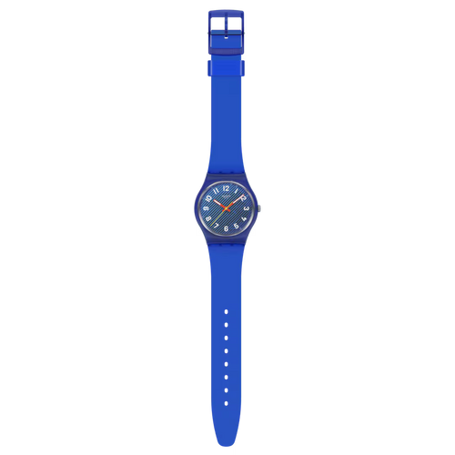 Swatch Gent SO29K104 Wavelengths of Water – Orologio uomo quadrante effetto acqua, vista frontale su sfondo bianco – CICCO Gioielleria