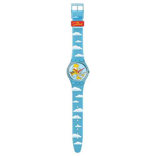 Orologio Swatch New Gent SO28Z115 Angel Bart – vista frontale su sfondo bianco