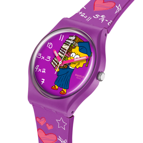 Swatch SO28Z118 Class Act – vista angolata con cinturino