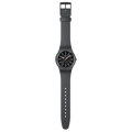 Swatch COBBLESTONE STREET SO29A101 visto frontalmente, con cassa e cinturino grigio scuro – CICCO Gioielleria.