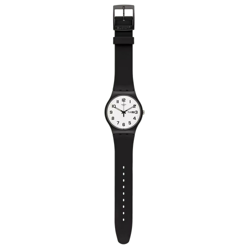 Swatch Gent GB753 Twice Again – Orologio uomo quadrante classico retrò, vista frontale su sfondo bianco – CICCO Gioielleria