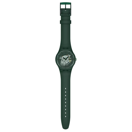 Swatch Gent SO29G701 Revealed in the Forest – Orologio uomo quadrante verde foresta, vista frontale su sfondo bianco – CICCO Gioielleria
