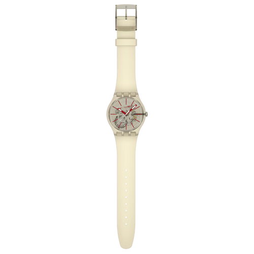Swatch Gent SO29Z700 Revealed in the Sand – Orologio uomo quadrante sabbia desertica, vista frontale su sfondo bianco – CICCO Gioielleria