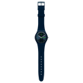 Swatch Gent SO29N704 Blue Rebel – Orologio uomo quadrante blu rebel, vista frontale su sfondo bianco – CICCO Gioielleria