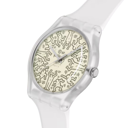 Swatch SO29Z145 From the Archive – vista angolata con cinturino