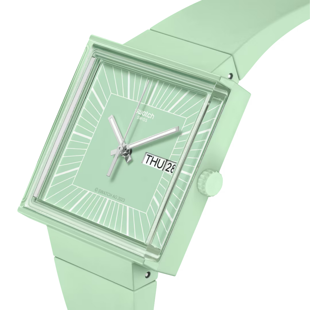 Swatch WHAT IF...MINT? SO34G701 – Orologio Bioceramic verde menta – Vista laterale | Cicco Gioielleria