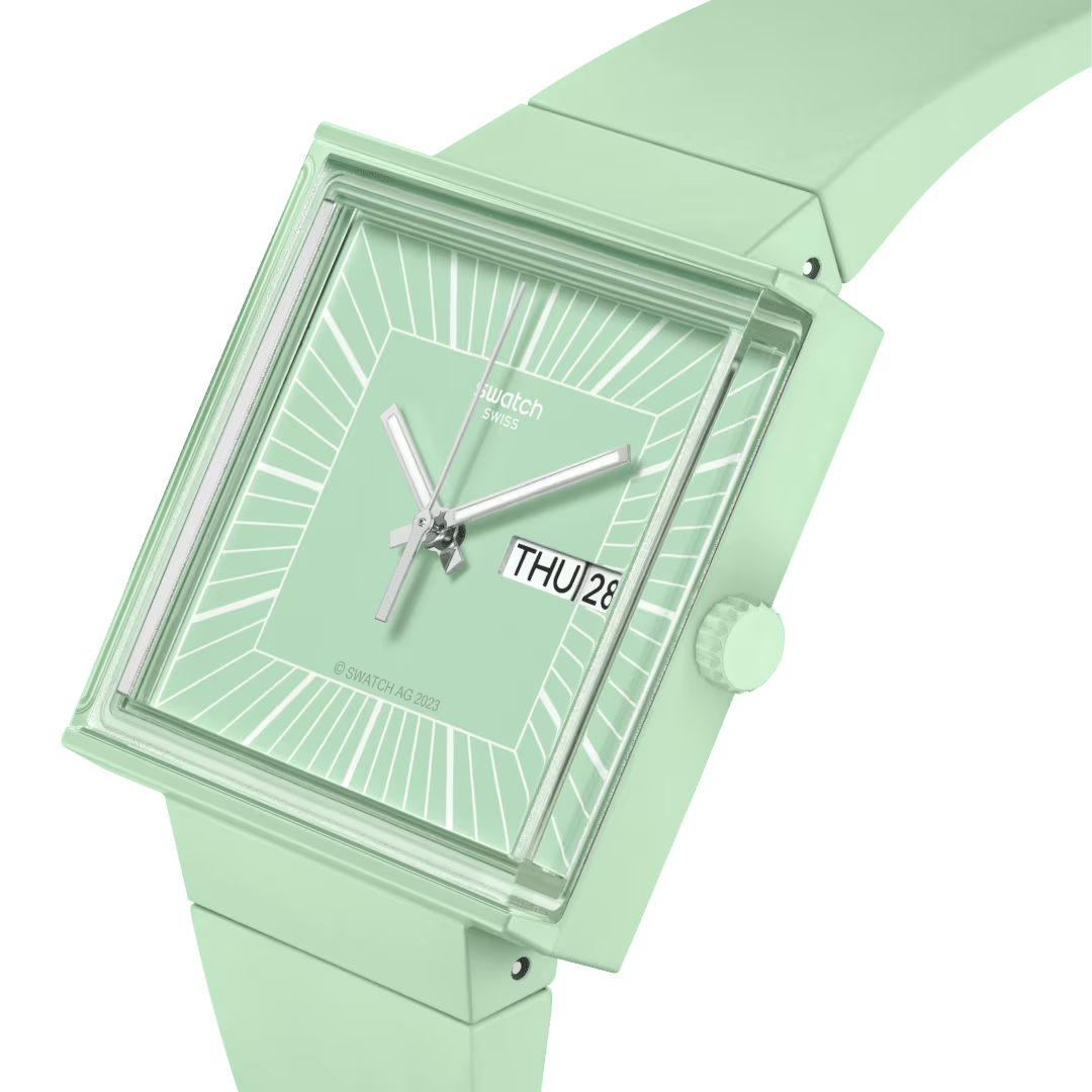 Swatch WHAT IF...MINT? SO34G701 – Orologio Bioceramic verde menta – Vista laterale | Cicco Gioielleria