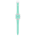 Swatch What If See Thru Mint SO38K702 – Vista frontale – Orologio da Cicco Gioielleria
