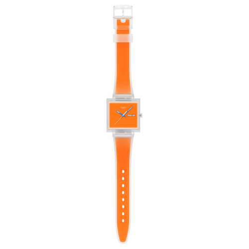 Swatch What If See Thru Orange SO38K704 – Vista frontale – Orologio da Cicco Gioielleria
