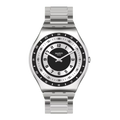 Orologio Swatch Skin Irony Rings of Irony SS07S121G – Vista frontale, quadrante bianco e nero – Cicco Gioielleria