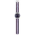 Swatch Irony SS07S148 Beside the Sea – Orologio in acciaio azzurro, vista frontale su sfondo bianco – CICCO Gioielleria