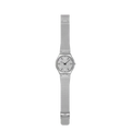 Swatch Irony SS07S152M Getting Meshy – Orologio in acciaio con bracciale mesh, vista frontale su sfondo bianco – CICCO Gioielleria