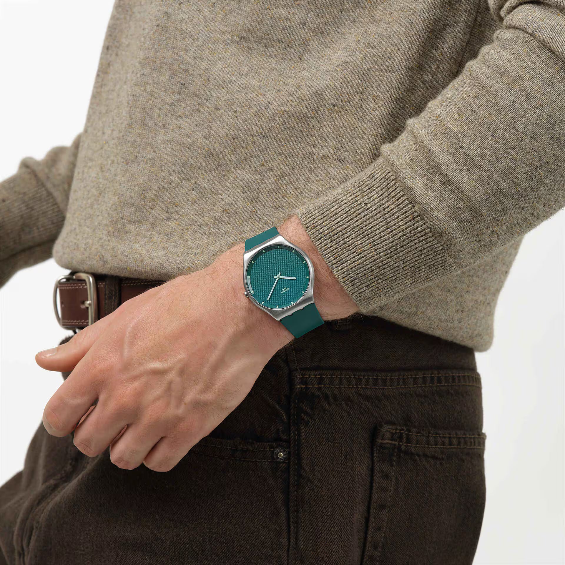 Orologio Swatch Skin Irony Pondering Patterns SS07S155 – Indossato al polso – Cicco Gioielleria