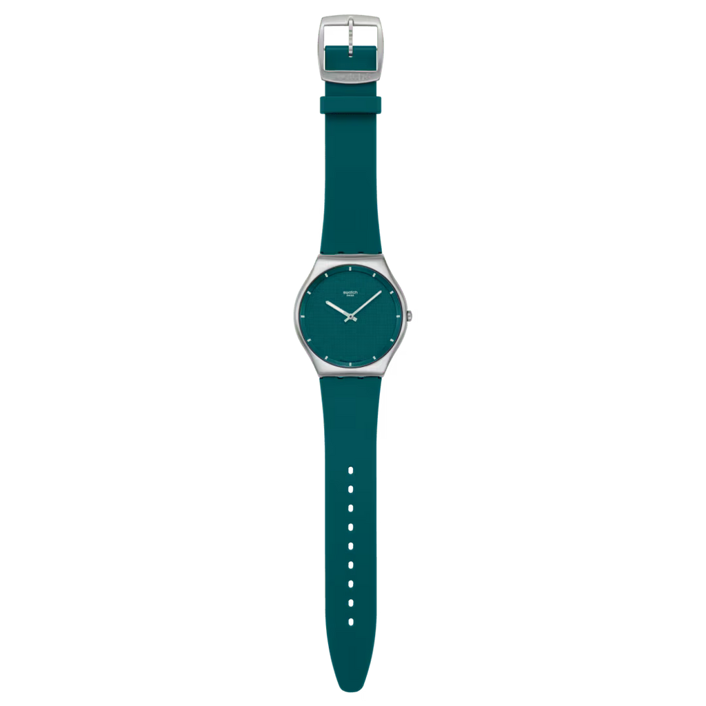 Orologio Swatch Skin Irony Pondering Patterns SS07S155 – Ultrapiatto verde, cinturino silicone – Cicco Gioielleria