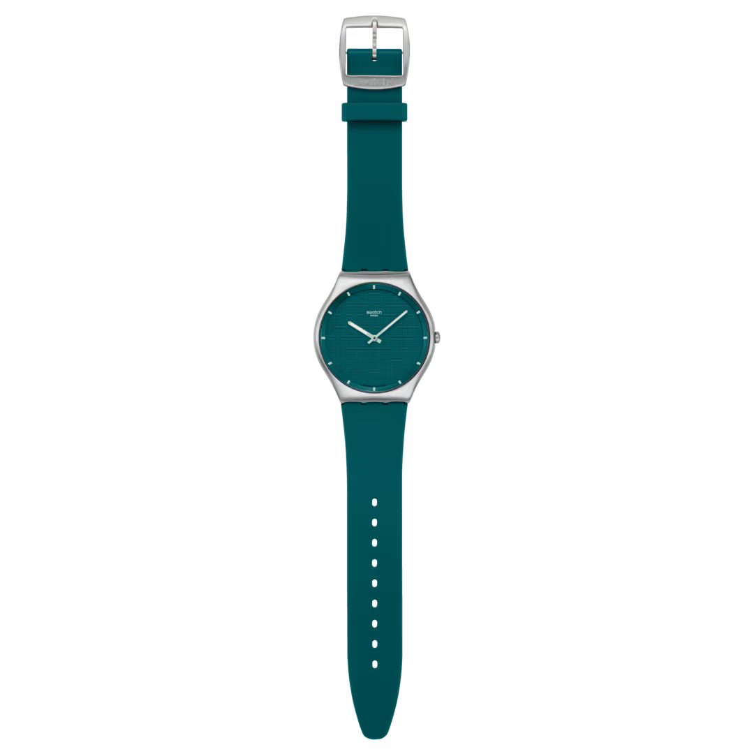 Orologio Swatch Skin Irony Pondering Patterns SS07S155 – Ultrapiatto verde, cinturino silicone – Cicco Gioielleria