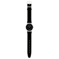 Swatch SKIN BLACK CLASSINESS SS08K103 orologio ultrasottile quadrante nero indici argento unisex