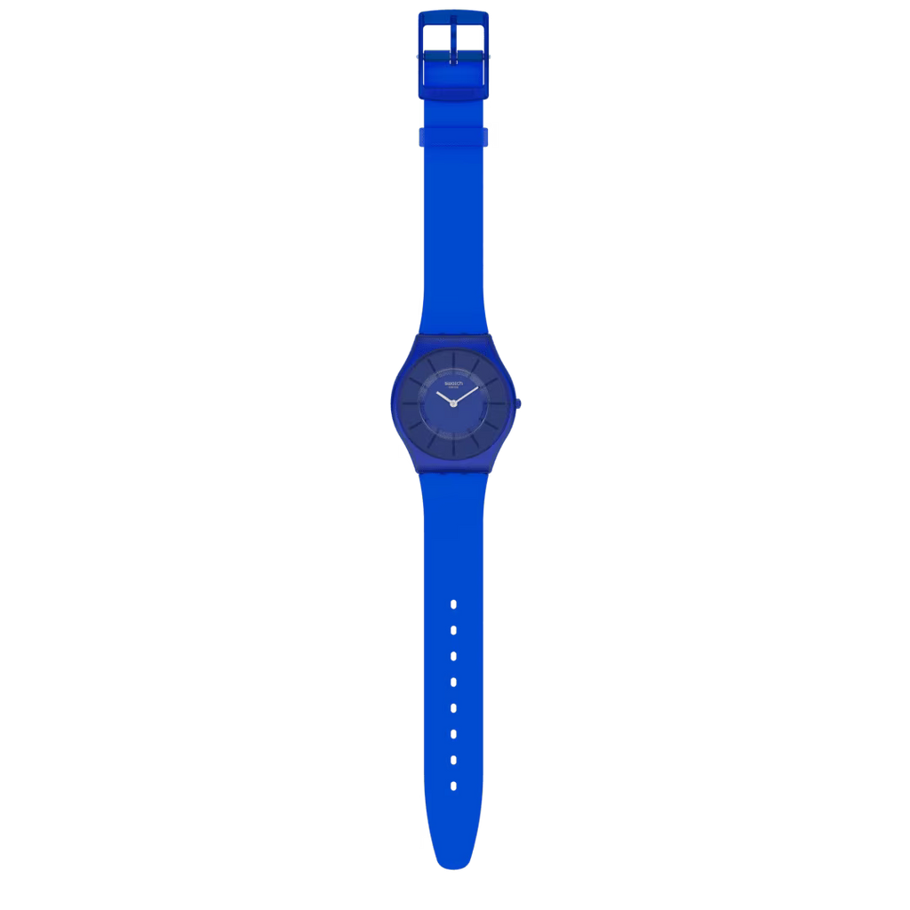 Orologio Swatch Skin Deep Acqua SS08N102 – Ultrapiatto blu trasparente da Cicco Gioielleria