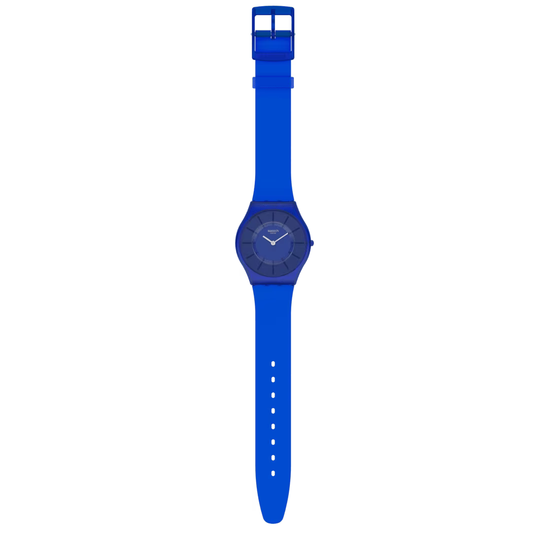 Orologio Swatch Skin Deep Acqua SS08N102 – Ultrapiatto blu trasparente da Cicco Gioielleria