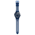 Swatch Scubacqua SSCU09N100 Sea Wasp – vista frontale, quadrante blu trasparente