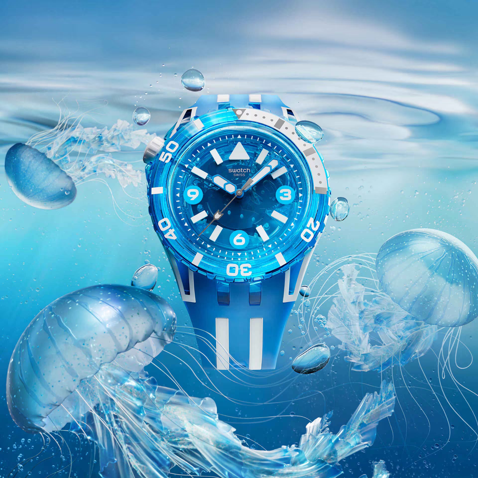 Swatch SCUBACQUA - SSCU09S100 - BLUE FIRE