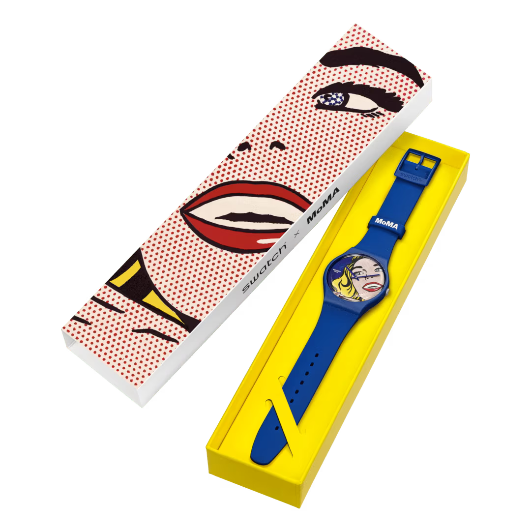 Swatch SUOZ352 Girl by Roy Lichtenstein – Confezione originale Special Edition MoMA, idea regalo