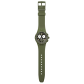 Swatch Bioceramic Chrono SUSG400 Nothing Basic About Green – Cronografo verde Bioceramic, vista frontale su sfondo bianco – CICCO Gioielleria