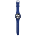Swatch Bioceramic Chrono SUSN418 Nothing Basic About Blue – Cronografo blu navy, vista frontale su sfondo bianco – CICCO Gioielleria