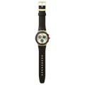 Swatch Bioceramic Chrono SUSB421 Obsidian Ink – Cronografo blu ossidiana Bioceramic, vista frontale su sfondo bianco – CICCO Gioielleria