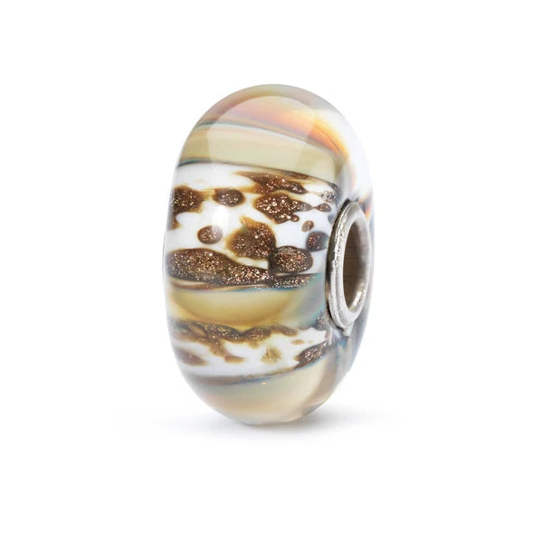 Trollbeads TGLBE-10402 Attimi di Luce – Bead vetro di Murano argento 925 su sfondo neutro