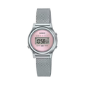 Casio Vintage LA700WEM-4AEF orologio digitale donna cassa tonda maglia Milano sunray rosa