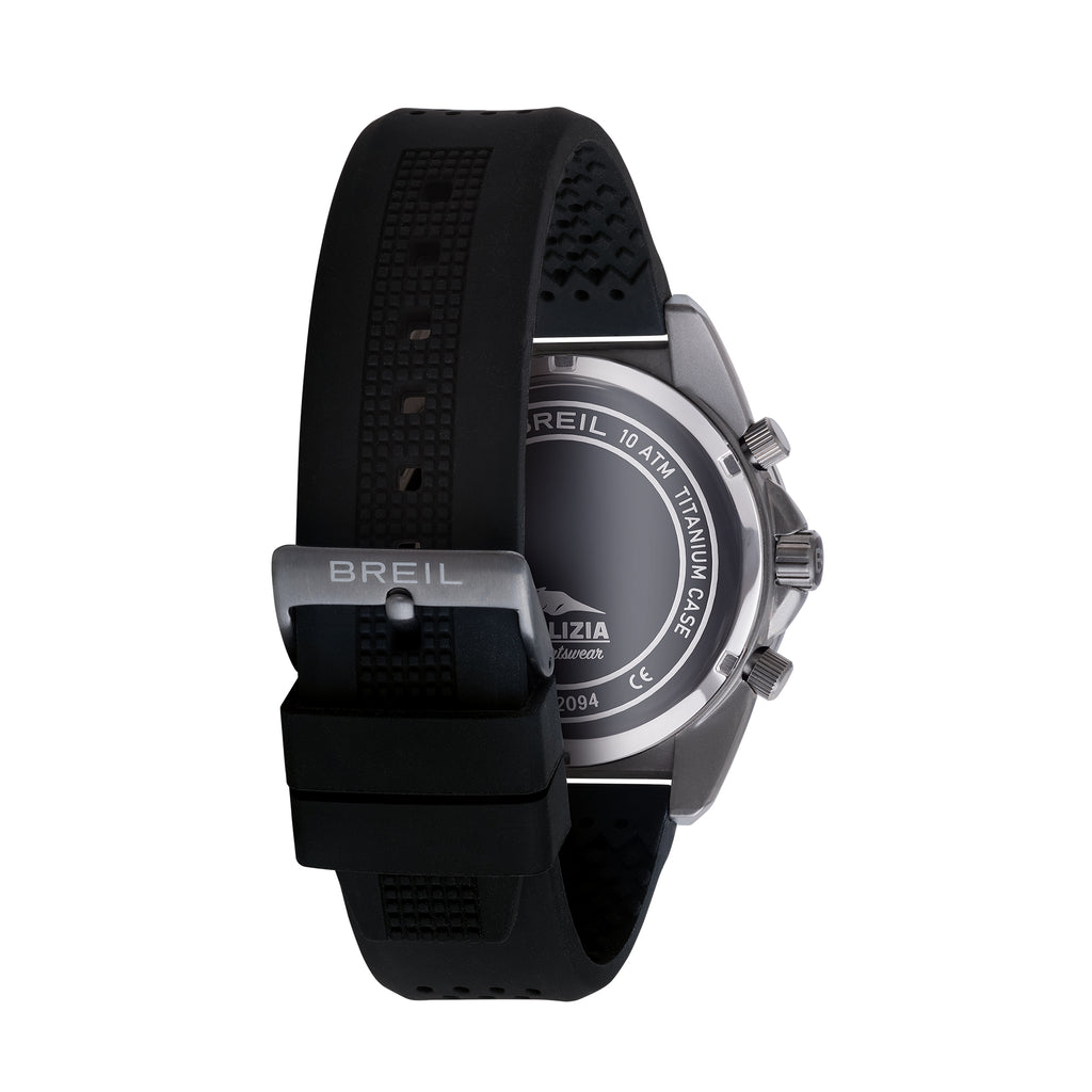 Orologio Breil TW2094 Polizia Sport Titanium – Vista fondello cassa in titanio – Cronografo uomo da Cicco Gioielleria