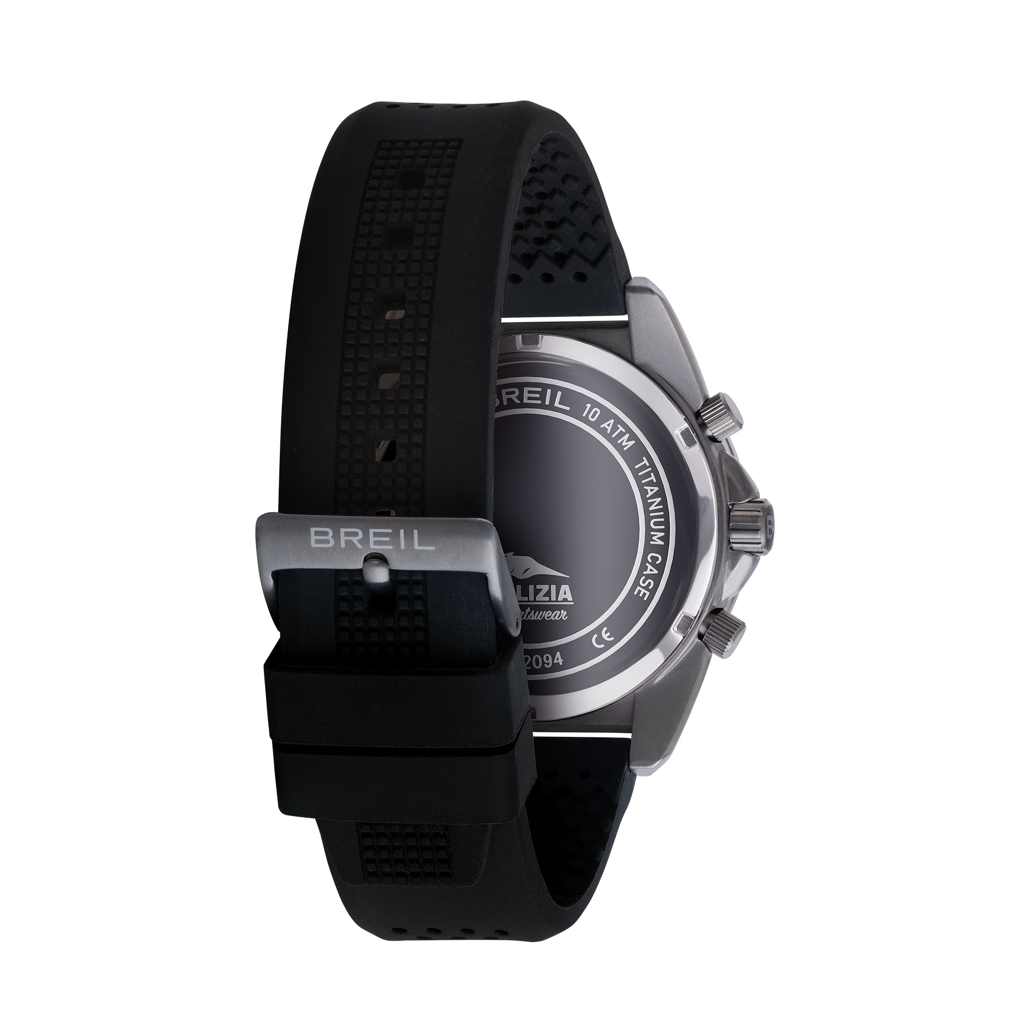 Orologio Breil TW2094 Polizia Sport Titanium – Vista fondello cassa in titanio – Cronografo uomo da Cicco Gioielleria