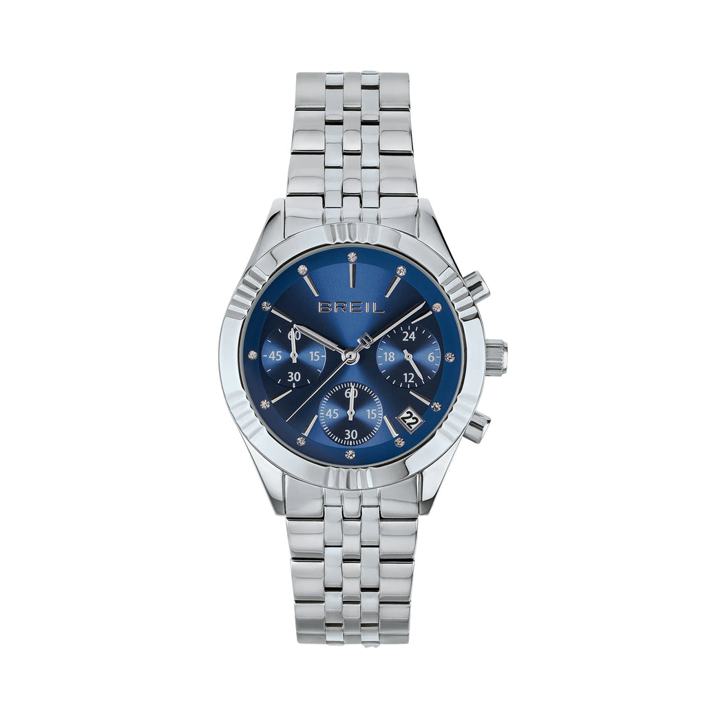 Breil Stand Out TW2097 | Cronografo Donna Acciaio Quadrante Blu Sunray 36mm Vista Frontale | Gioielleria CICCO
