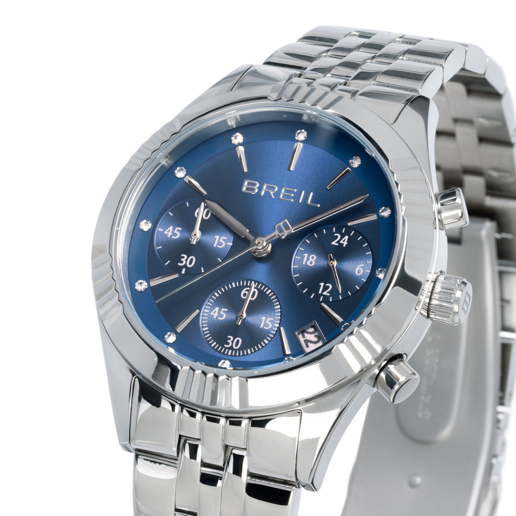 Breil Stand Out TW2097 | Cronografo Donna Acciaio Quadrante Blu Sunray 36mm Dettaglio Quadrante | Gioielleria CICCO

