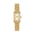 Breil Demure TW2105 | Orologio Donna Cassa Rettangolare Oro Matelassé Sunray 16x25mm Vista Frontale | Gioielleria CICCO
