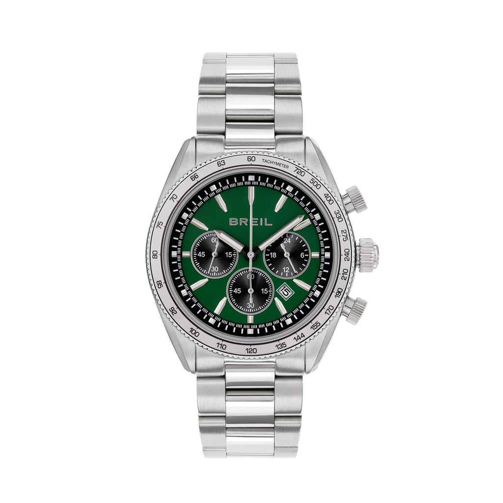 Breil Vanguard TW2110 | Cronografo Uomo Scala Tachimetrica Quadrante Verde Matt Luminous 43mm Vista Frontale | Gioielleria CICCO
