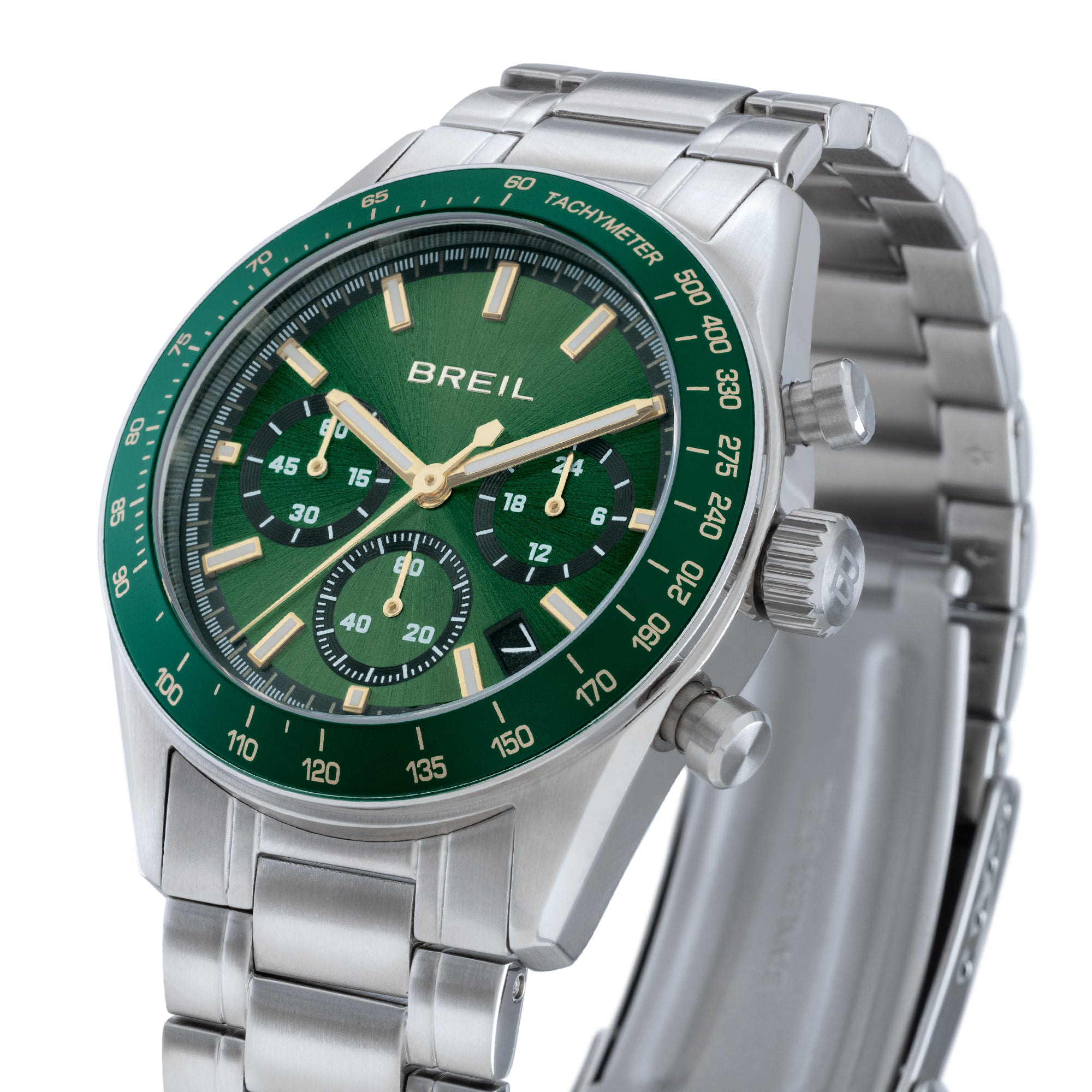 Breil Extreme Noir TW2186 | Cronografo Uomo Acciaio Bilux Quadrante Primal Green Gold 43mm