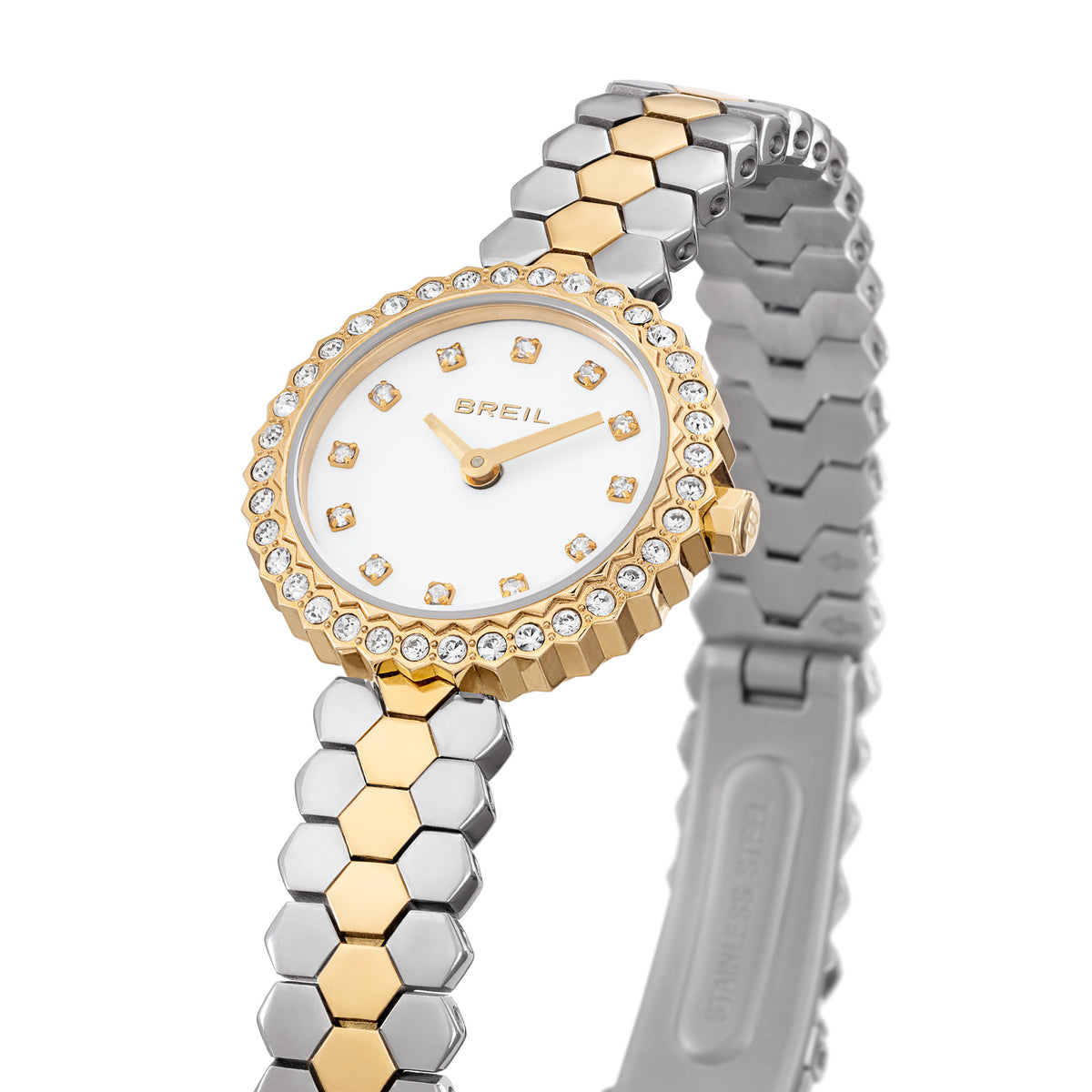 Dettaglio del Breil TW2200 con bracciale a maglie esagonali, CICCO Gioielleria⠋
