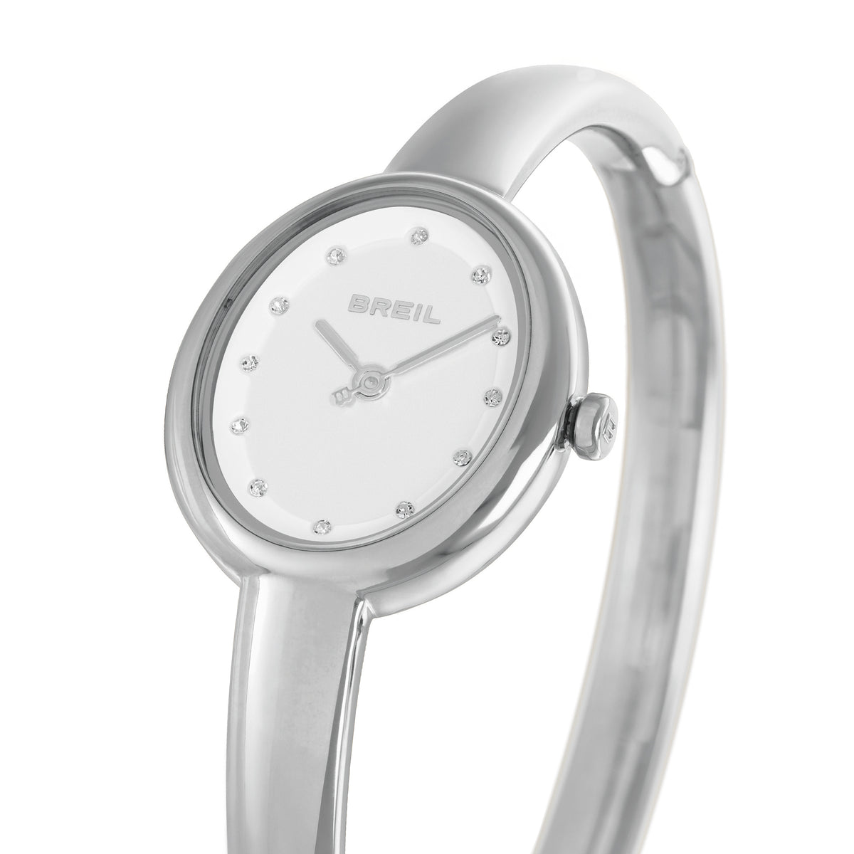 Breil Hoop TW2209, dettaglio quadrante bianco con indici a cristalli – CICCO Gioielleria
