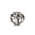 Trollbeads Fede, Speranza e Amore TAGBE-10248 – Bead in argento 925 con cuore, croce e ancora, design Louise Rimpler