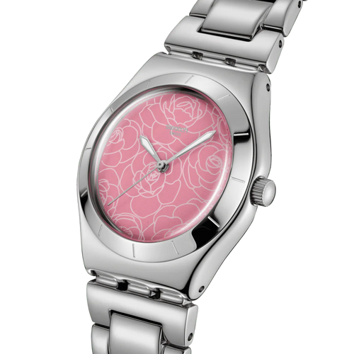 Swatch Irony YLS234G Petal Charm – Vista laterale cassa acciaio Lady – SWATCH